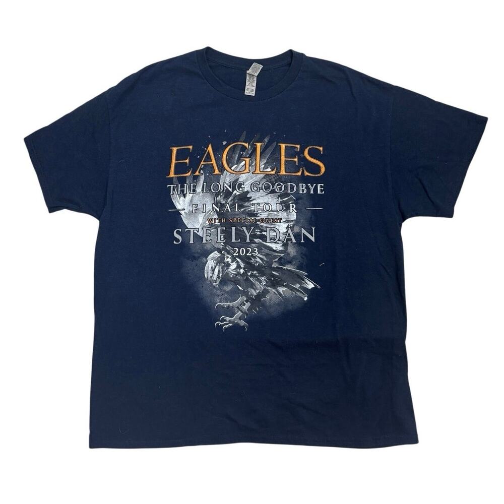 Eagles “The Long Goodbye” Tour Tee 💙 Navy Graphic Band Shirt 🤍 Size XL